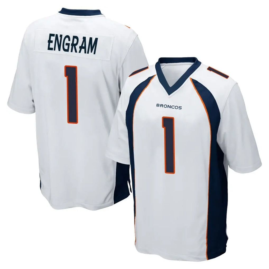 Choea D.Broncos #1 Evan Engram Player White Game Stitched Jerseys