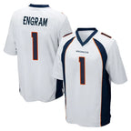 Choea D.Broncos #1 Evan Engram Player White Game Stitched Jerseys