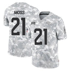 Choea D.Broncos #21 Riley Moss Player Arctic Camo Salute To Service Limited Stitched Jerseys
