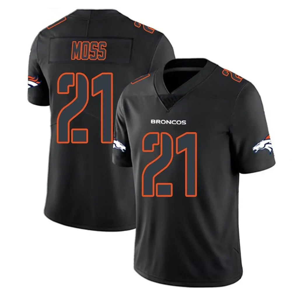 Choea D.Broncos #21 Riley Moss Player Black Impact Limited Game Stitched Jerseys