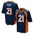 Choea D.Broncos #21 Riley Moss Player Navy Game Stitched Jerseys