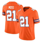 Choea D.Broncos #21 Riley Moss Player Orange Limited Alternate Vapor F.U.S.E. Throwback Game Stitched Jerseys