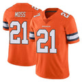 Choea D.Broncos #21 Riley Moss Player Orange Vapor Untouchable Limited Home Game Stitched Jerseys