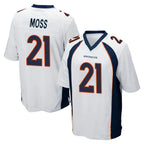 Choea D.Broncos #21 Riley Moss Player White Game Stitched Jerseys
