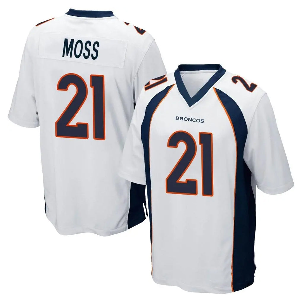 Choea D.Broncos #21 Riley Moss Player White Game Stitched Jerseys