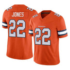 Choea D.Broncos #22 Brandon Jones Player Orange Limited Alternate Vapor F.U.S.E. Throwback Game Stitched Jerseys