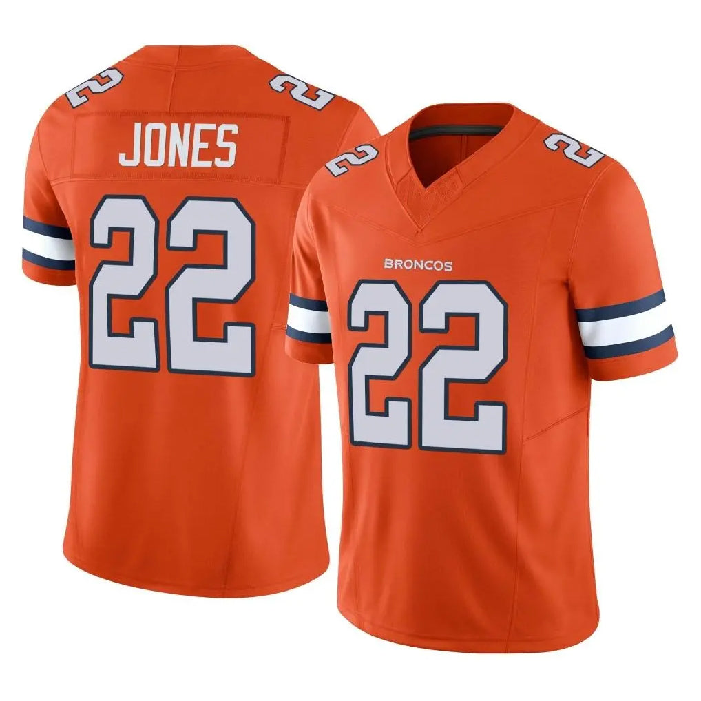 Choea D.Broncos #22 Brandon Jones Player Orange Limited Alternate Vapor F.U.S.E. Throwback Game Stitched Jerseys