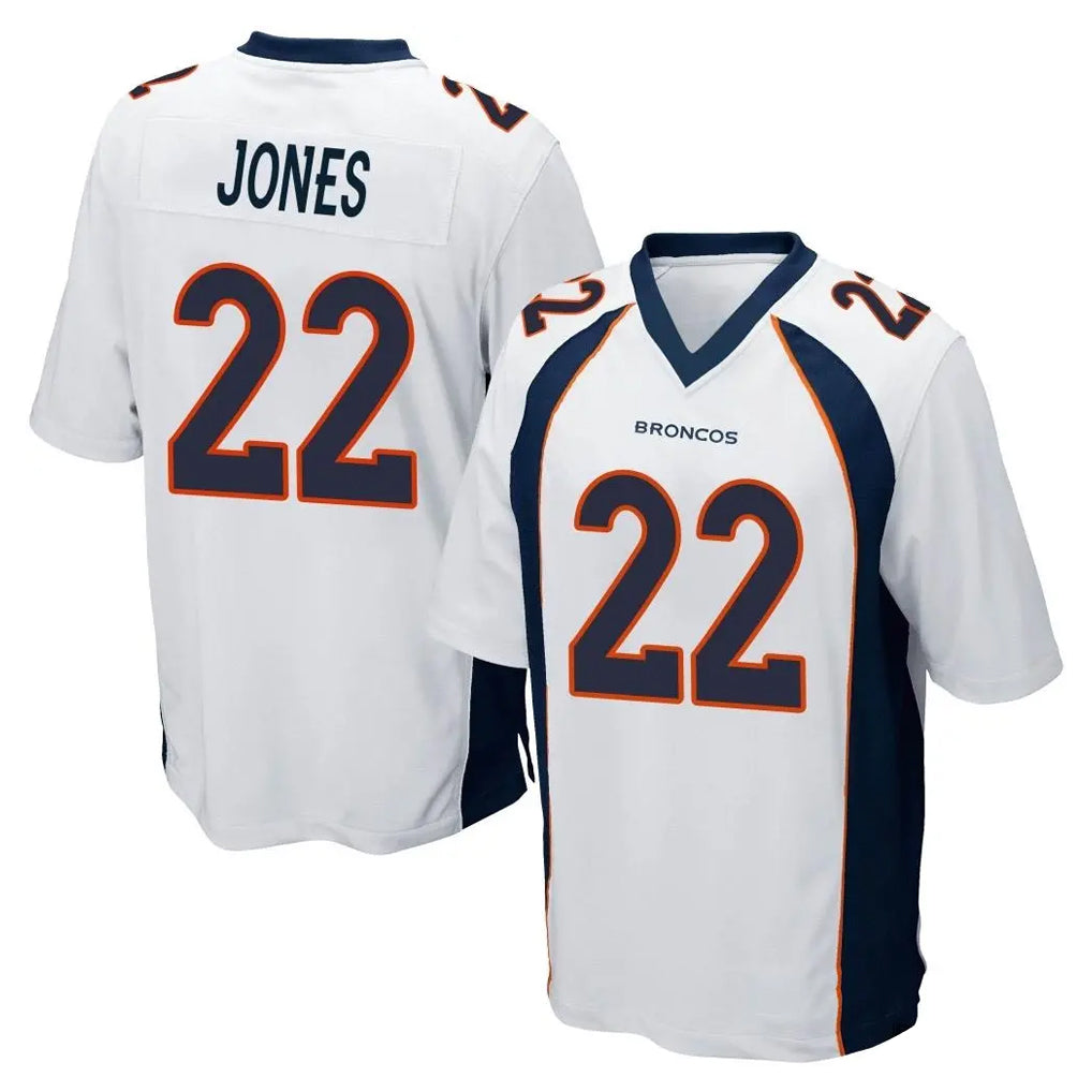 Choea D.Broncos #22 Brandon Jones Player White Game Stitched Jerseys