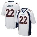 Choea D.Broncos #22 Brandon Jones Player White Game Stitched Jerseys