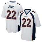 Choea D.Broncos #22 Brandon Jones Player White Game Stitched Jerseys