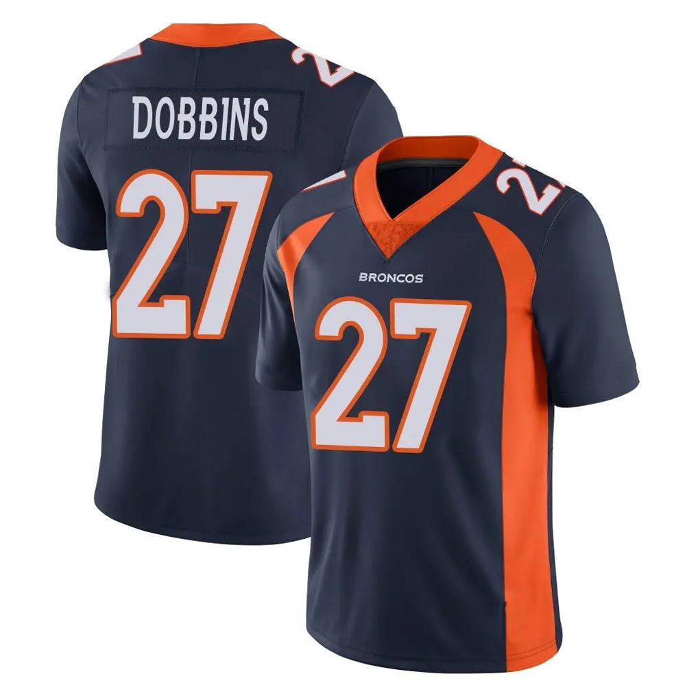 Choea D.Broncos #27 J.K. Dobbins Player Navy Vapor Untouchable Limited Game Stitched Jerseys