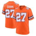 Choea D.Broncos #27 J.K. Dobbins Player Orange Alternate Collection Throwback Game Stitched Jerseys