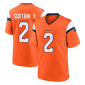 Choea D.Broncos #2 Pat Surtain II Cooper Player Orange Home Game Stitched Jerseys