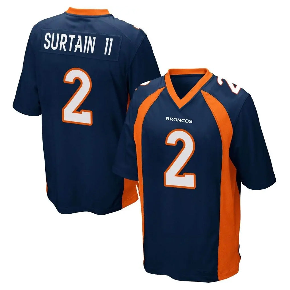 Choea D.Broncos #2 Pat Surtain II Player Navy Game Stitched Jerseys