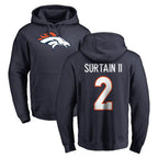 Choea D.Broncos #2 Pat Surtain II Player Navy Pullover Hoodie Limited Stitched Jerseys