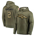 Choea D.Broncos #2 Pat Surtain II Player Olive Salute to Service Pullover Hoodies Home Game Stitched Jerseys