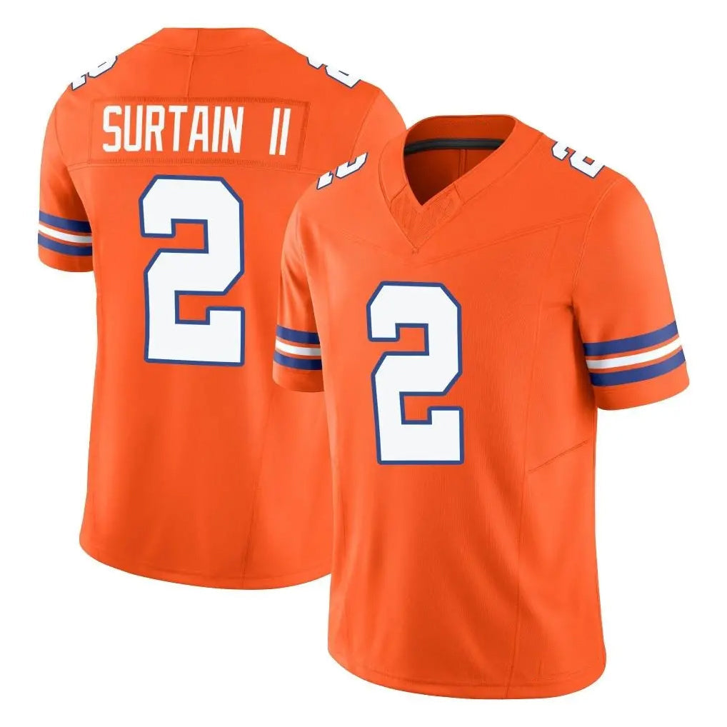 Choea D.Broncos #2 Pat Surtain II Player Orange Limited Alternate Vapor F.U.S.E. Throwback Game Stitched Jerseys