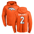 Choea D.Broncos #2 Pat Surtain II Player Orange Pullover Hoodie Limited Stitched Jerseys