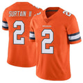 Choea D.Broncos #2 Pat Surtain II Player Orange Vapor Untouchable Limited Home Game Stitched Jerseys