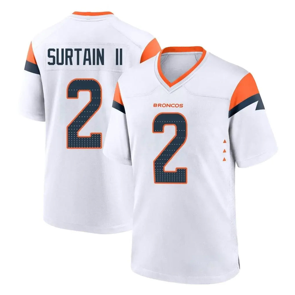 Choea D.Broncos #2 Pat Surtain II Player White Home Game Stitched Jerseys