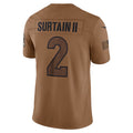 Choea D.Broncos #2 Patrick Surtain II Player Brown Salute To Service Limited Stitched Jerseys