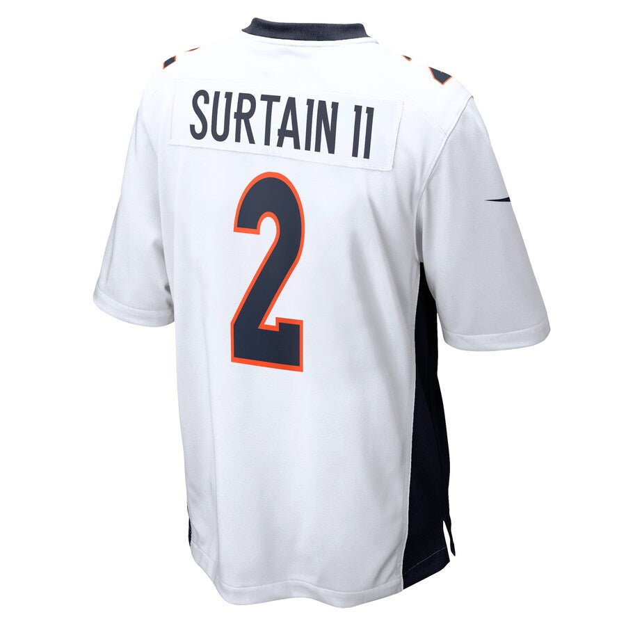 Choea D.Broncos #2 Patrick Surtain II Player White Home Game Stitched Jerseys