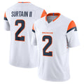 Choea D.Broncos #2 Patrick Surtain II Player White Vapor F.U.S.E. Limited Stitched Jerseys