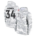 Choea D.Broncos #34 JL Skinner Player Arctic Camo Salute to Service Hoodies Limited Game Stitched Jerseys