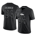 Choea D.Broncos #34 JL Skinner Player Black Reflective Limited Stitched Jerseys
