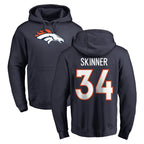 Choea D.Broncos #34 JL Skinner Player Navy Pullover Hoodie Limited Stitched Jerseys