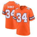 Choea D.Broncos #34 JL Skinner Player Orange Alternate Collection Throwback Game Stitched Jerseys