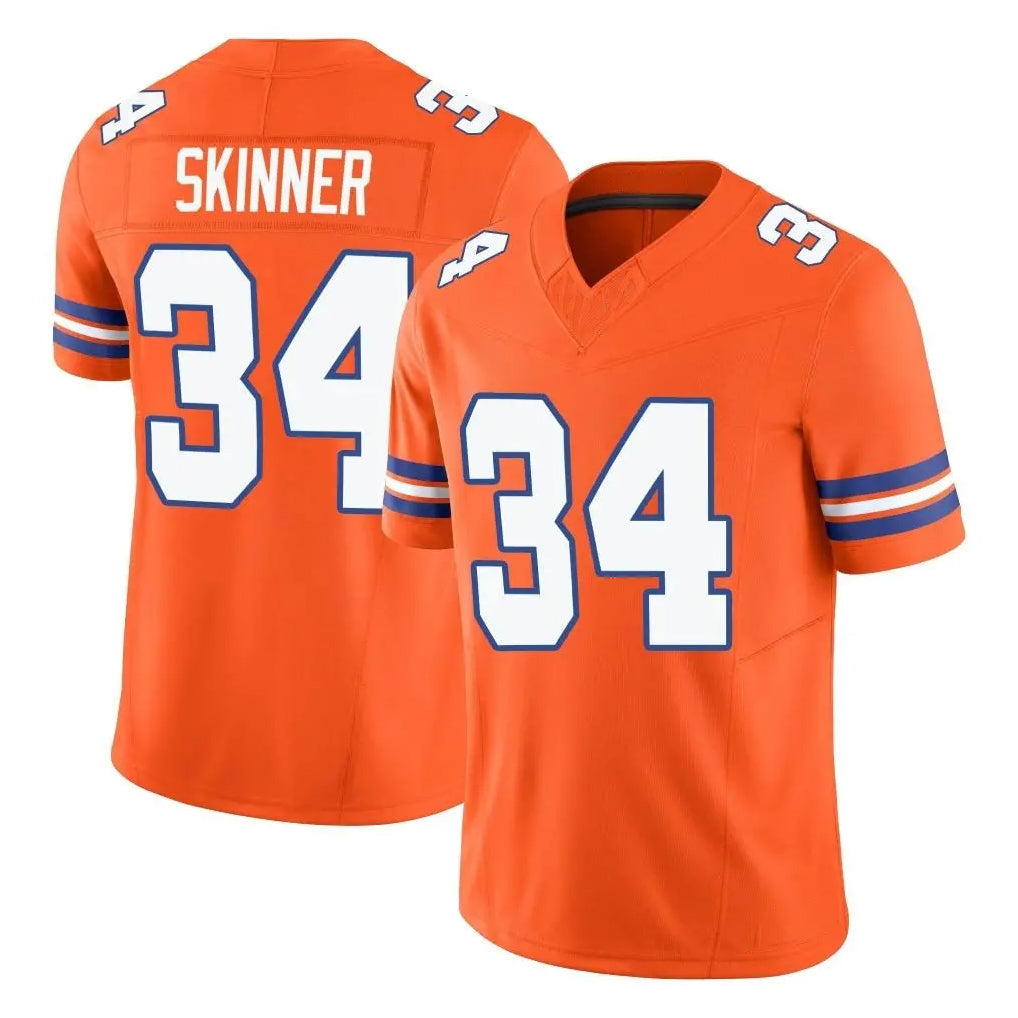 Choea D.Broncos #34 JL Skinner Player Orange Limited Alternate Vapor F.U.S.E. Throwback Game Stitched Jerseys