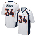 Choea D.Broncos #34 JL Skinner Player White Game Stitched Jerseys