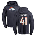 Choea D.Broncos #41 Drew Sanders Player Navy Pullover Hoodie Limited Stitched Jerseys