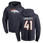 Choea D.Broncos #41 Drew Sanders Player Navy Pullover Hoodie Limited Stitched Jerseys