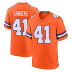 Choea D.Broncos #41 Drew Sanders Player Orange Alternate Collection Throwback Game Stitched Jerseys