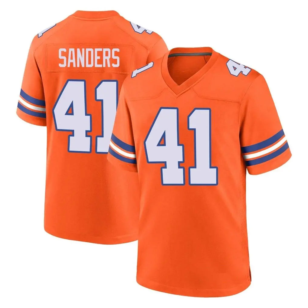 Choea D.Broncos #41 Drew Sanders Player Orange Alternate Collection Throwback Game Stitched Jerseys