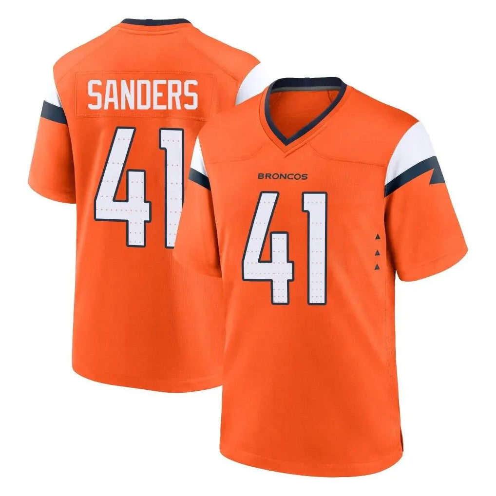 Choea D.Broncos #41 Drew Sanders Player Orange Home Game Stitched Jerseys