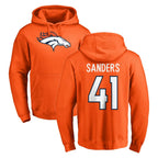 Choea D.Broncos #41 Drew Sanders Player Orange Pullover Hoodie Limited Stitched Jerseys