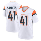 Choea D.Broncos #41 Drew Sanders Player White Home Game Stitched Jerseys