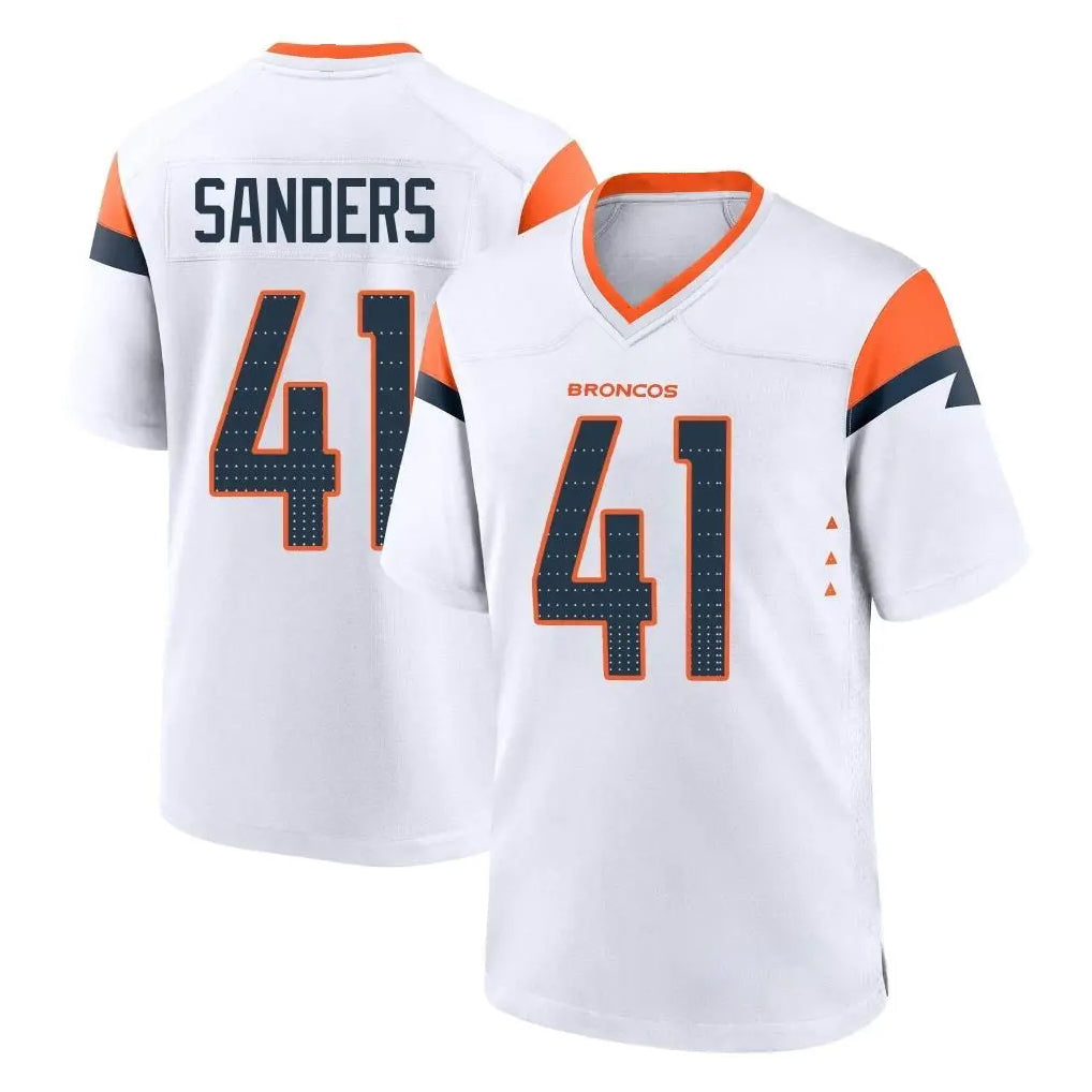 Choea D.Broncos #41 Drew Sanders Player White Home Game Stitched Jerseys