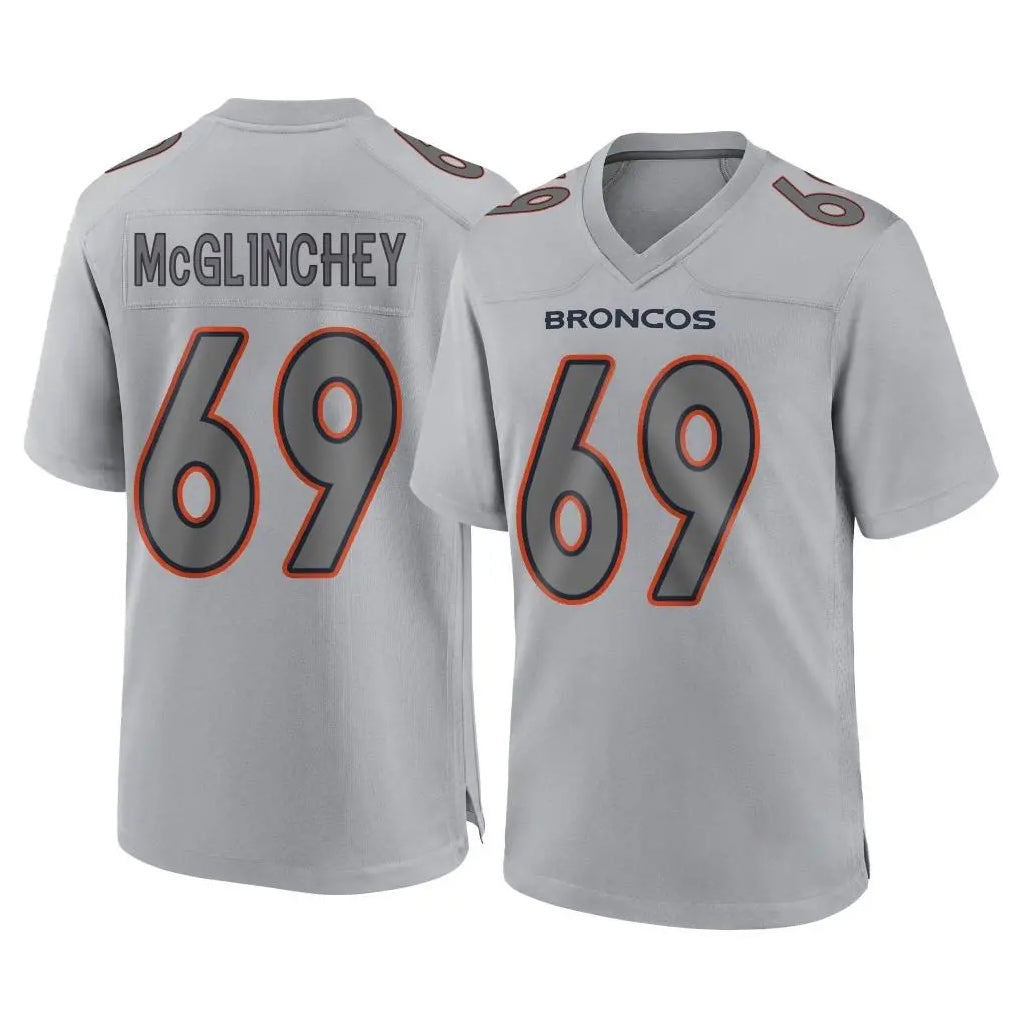Choea D.Broncos #69 Mike McGlinchey Player Gray Atmosphere Fashion Limited Game Stitched Jerseys