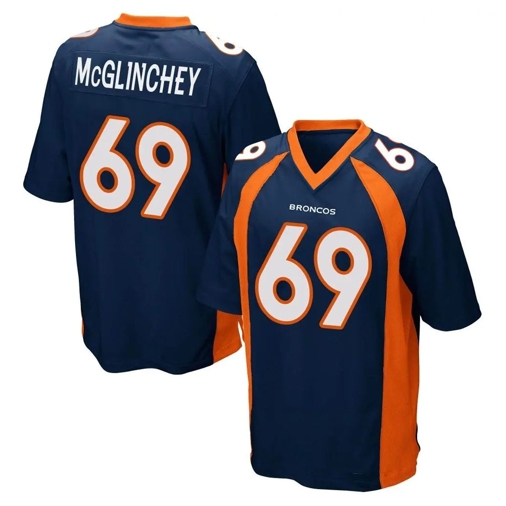 Choea D.Broncos #69 Mike McGlinchey Player Navy Game Stitched Jerseys