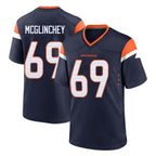 Choea D.Broncos #69 Mike McGlinchey Player Navy Home Game Stitched Jerseys