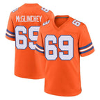 Choea D.Broncos #69 Mike McGlinchey Player Orange Alternate Collection Throwback Game Stitched Jerseys