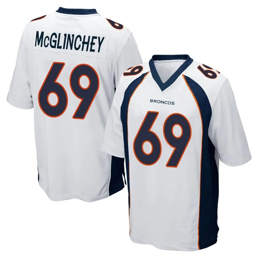 Choea D.Broncos #69 Mike McGlinchey Player White Game Stitched Jerseys