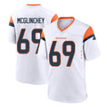 Choea D.Broncos #69 Mike McGlinchey Player White Home Game Stitched Jerseys