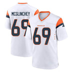 Choea D.Broncos #69 Mike McGlinchey Player White Home Game Stitched Jerseys