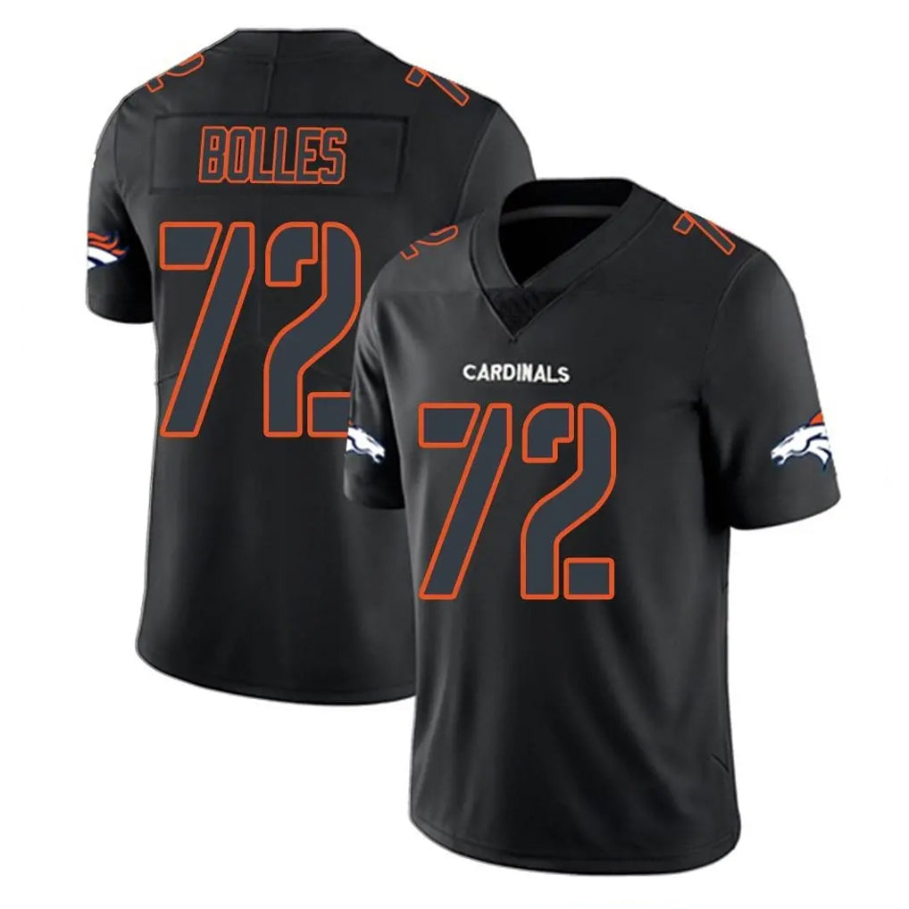Choea D.Broncos #72 Garett Bolles Player Black Impact Limited Game Stitched Jerseys