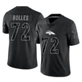 Choea D.Broncos #72 Garett Bolles Player Black Reflective Limited Stitched Jerseys